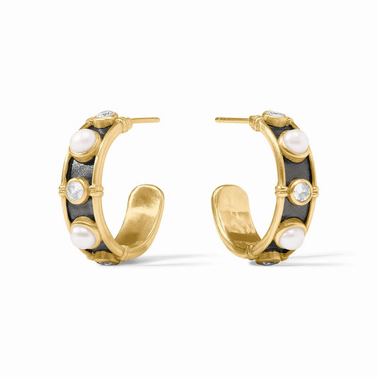Julie Vos Tribeca Hoop In Mixed Metal Pearl