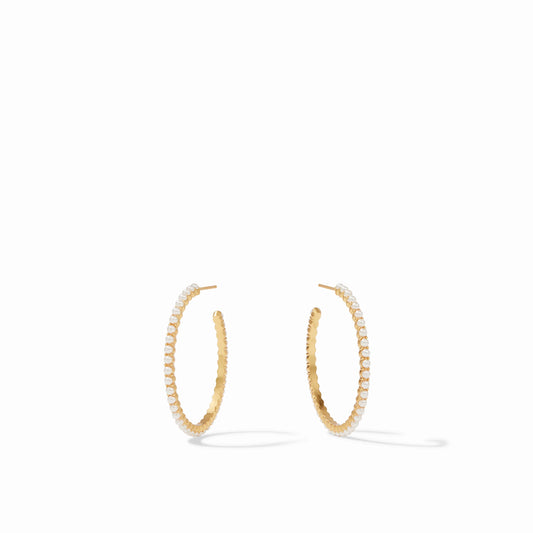 Julie Vos Juliet Hoop Pearl Medium