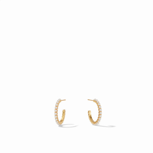 Julie Vos Juliet Hoop Pearl Small