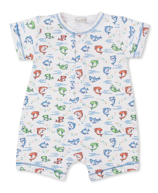 Kissy Kissy Shark Grins Short Playsuit