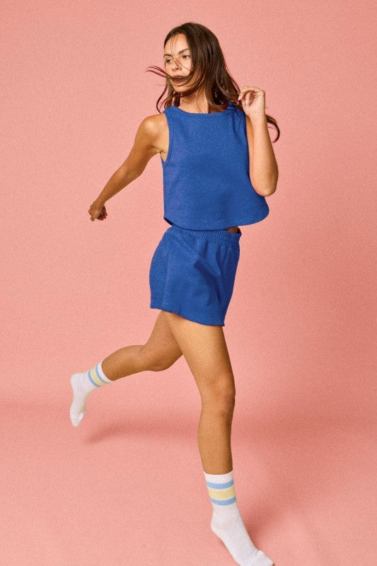 Kailee Skort Set In Cobalt Blue