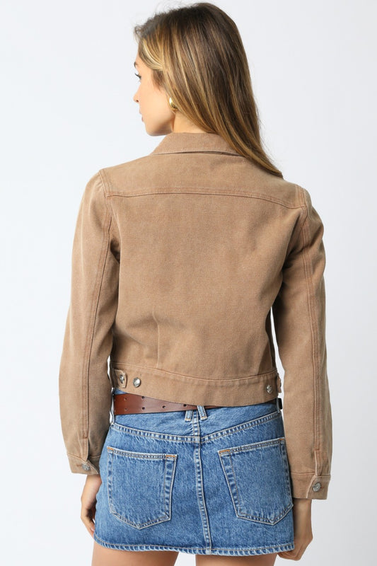 Kaley Pocket Jacket In Brown