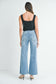 Kaylee Longer Length Wide Leg Jeans In Medium Denim