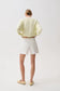 Kennedy Relaxed Mid Rise Cut Off Short In Antique White