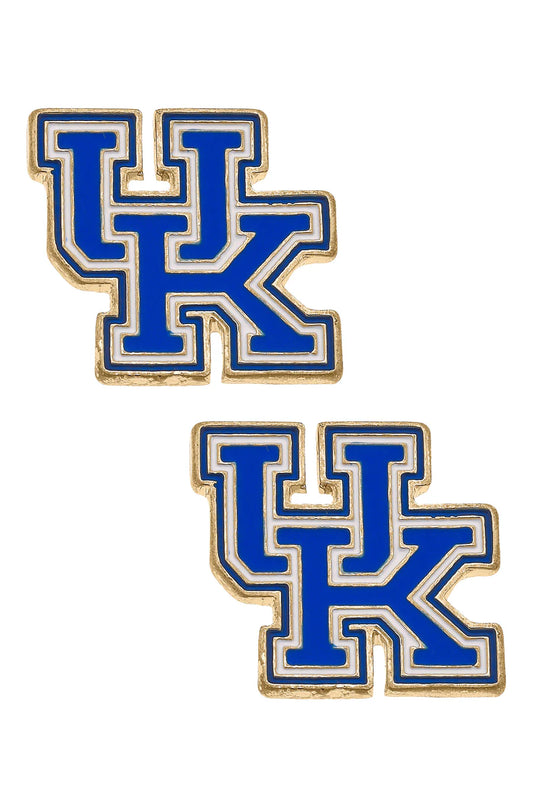 Kentucky Wildcats Enamel Logo Stud Earrings