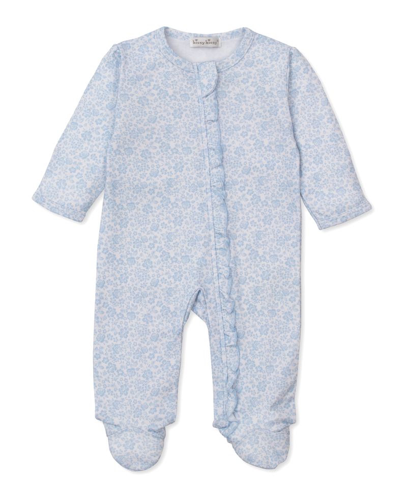 Kissy Kissy Country Gardens Footie In Light Blue