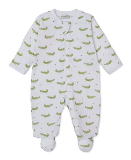 Kissy Kissy Crocodile Camp Zipper Footie