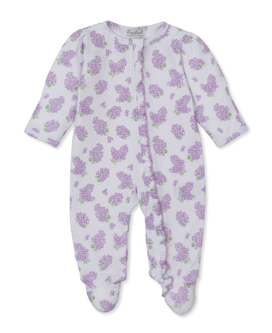 Kissy Kissy Lilac Love Zipper Footie