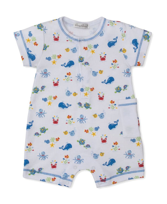 Kissy Kissy Ocean Antics Short Playsuit In Blue