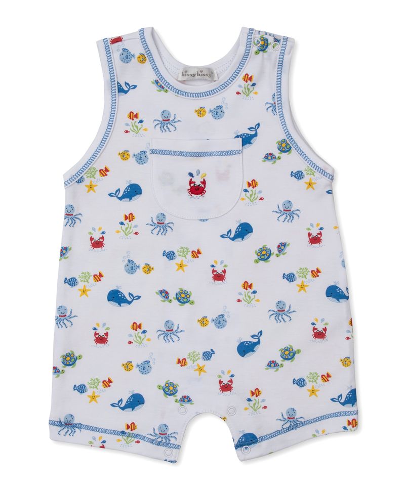 Kissy Kissy Ocean Antics Sleeveless Playsuit In Blue