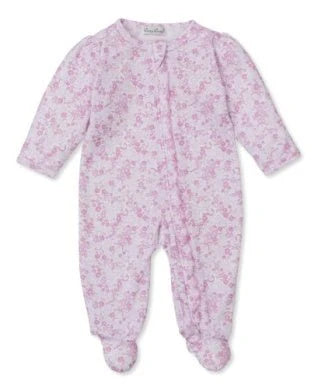 Kissy Kissy Old English Roses Pink Footie