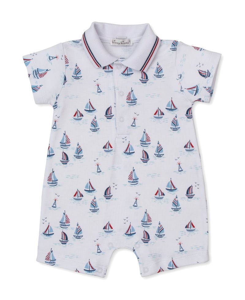 Kissy Kissy Red, White, & Blue Regatta Short Playsuit