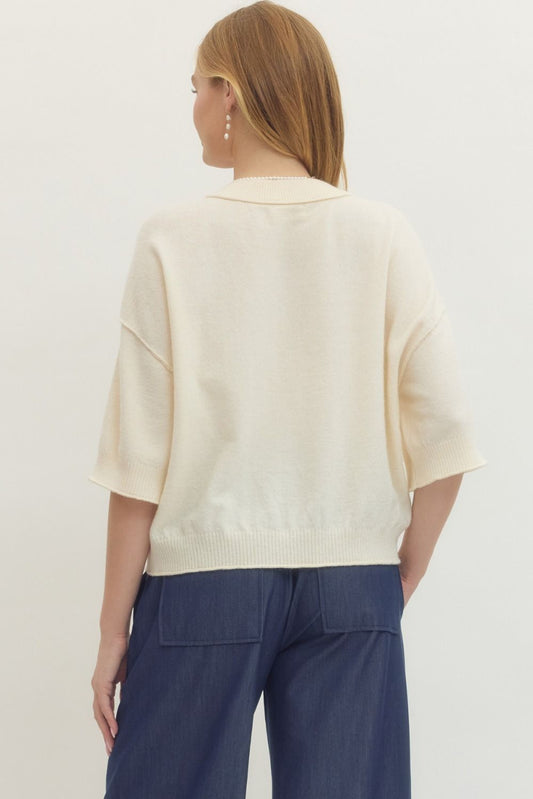 Knit Pullover In Cream