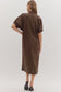 Lovely Day Midi Dress In Brown