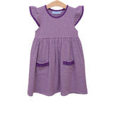 Lucy Game Day Dress Purple Stripe