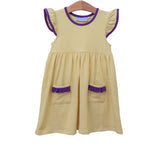 Lucy Game Day Dress Yellow Stripe