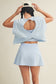 Lush Life Skort Set In Blue