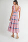 Blooming Pink Tiered Midi