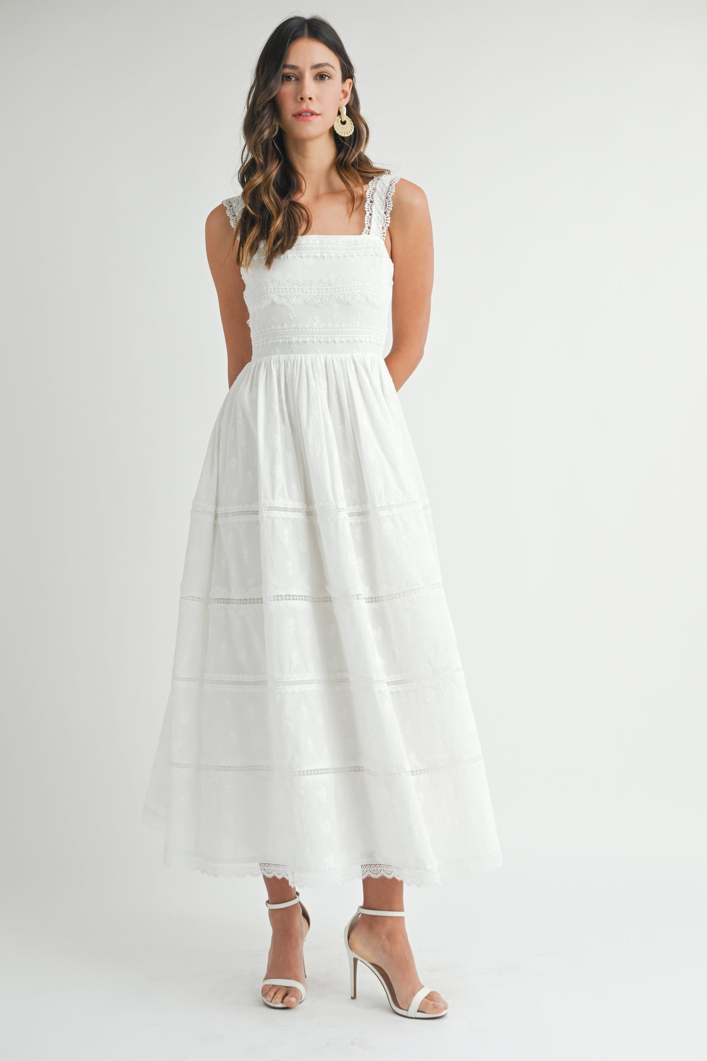 Coastal Breeze Maxi Dress In Off White