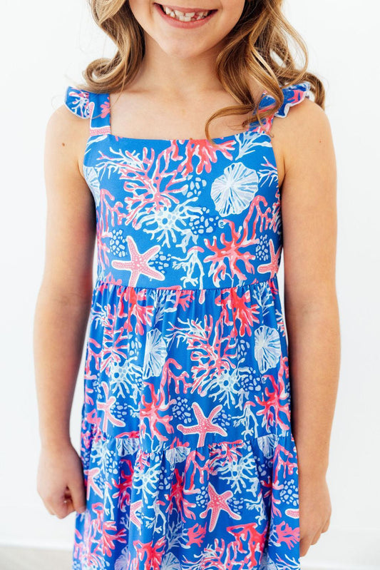 Mila & Rose Coral Cove Ruffle Maxi Dress