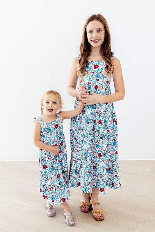Mila & Rose Patriotic Petals Ruffle Maxi Dress
