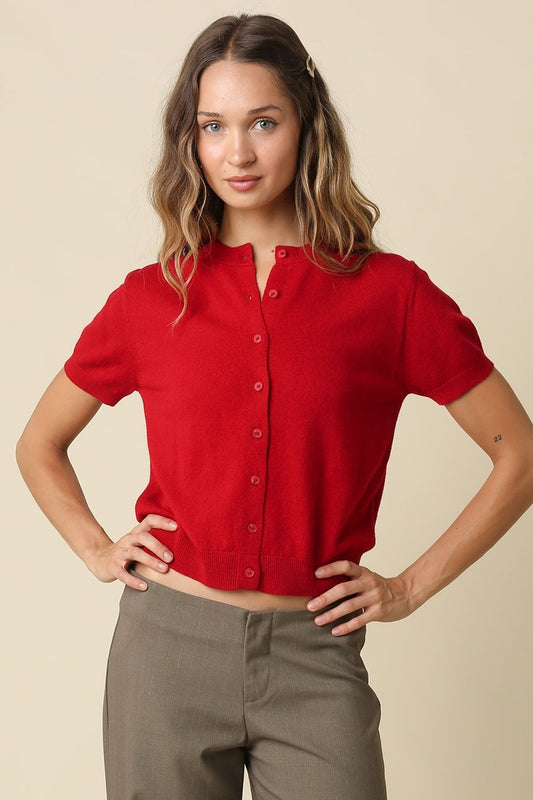 Maddie Short Sleeve Knit Cardigan