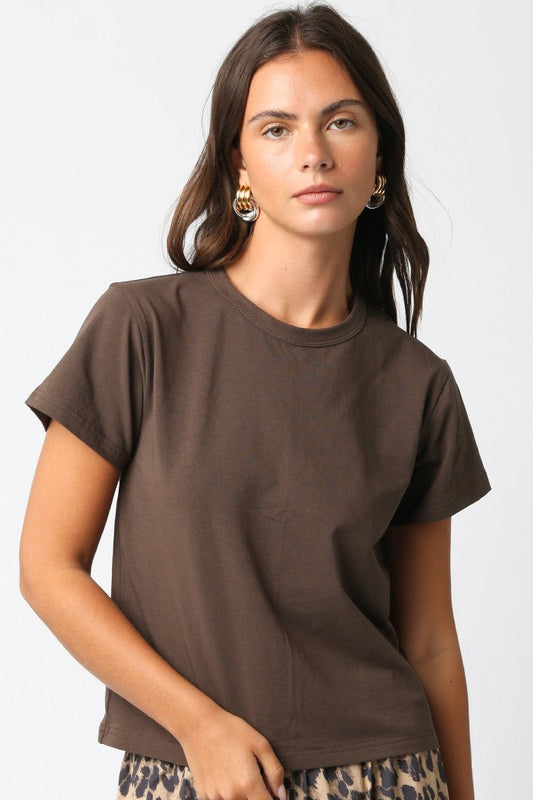 Maia Vintage Tee In Brown