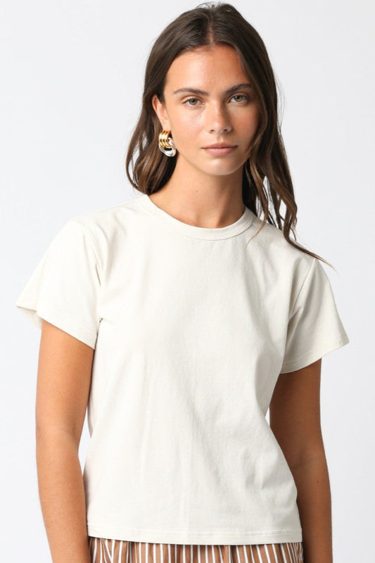 Maia Vintage Tee In Ecru