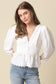 Maje Pintuck Peplum Blouse In White