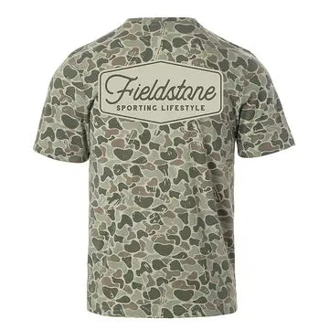 Fieldstone Youth Marsh Camo Logo Tee