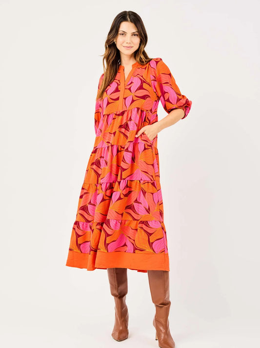 Mary Square Glow Over Fire Cameron Dress