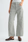 Mia Barrel Jean In Olive Stripe