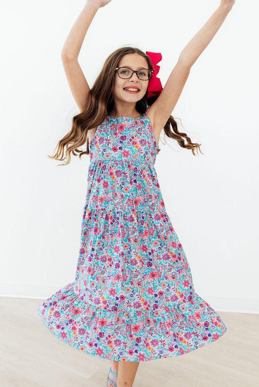 Mila & Rose Tropical Garden Ruffle Maxi Dress