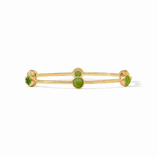 Julie Vos Milano Luxe Bangle In Iridescent Palmetto Green