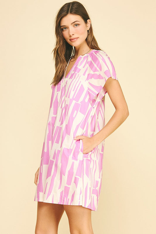 Mini Tunic Dress In Pink