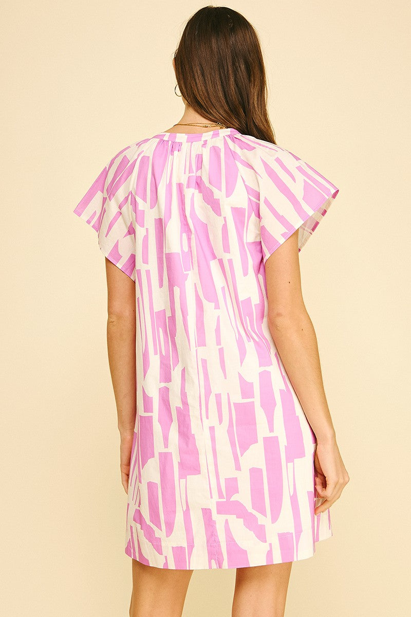 Mini Tunic Dress In Pink