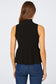 Mock Neck Peplum Sweater Tank In Black