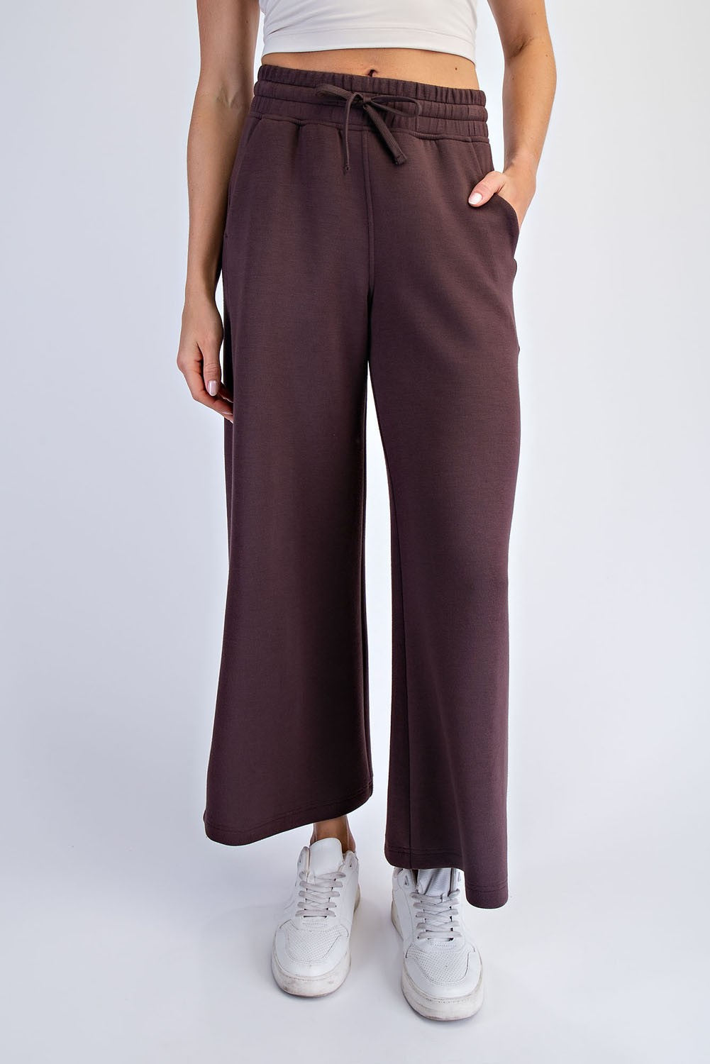 Modal Scuba Pant Set In Espresso
