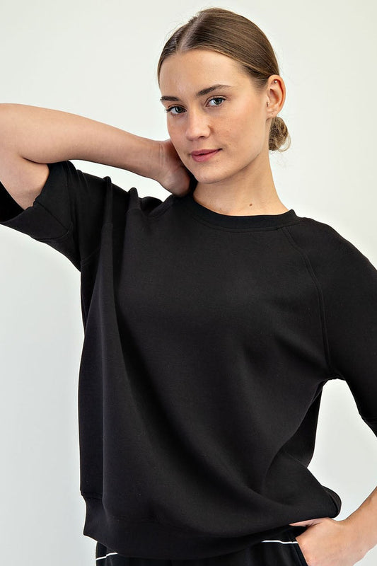 Model Scuba Pants Set In Black