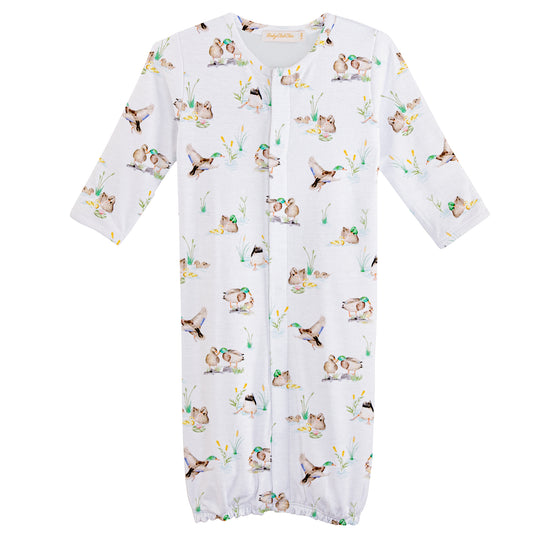 Baby Club Chic Duck Pond Printed Pima Conv Gown