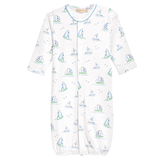 Baby Club Chic Blue Sails Piping Convertible Gown