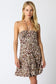 Fall Bloom Halter Mini Dress
