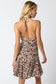 Fall Bloom Halter Mini Dress