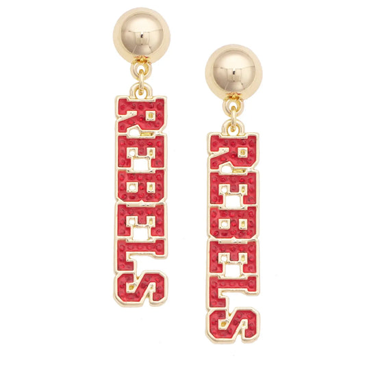 Ole Miss Rebels Pave Outline Earrings