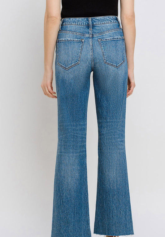 Olivia High Rise Wide Leg Distressed Jean