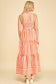 Orange Stripe Tiered Maxi Dress