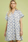 Parisian Bloom Shirt Dress In Blue