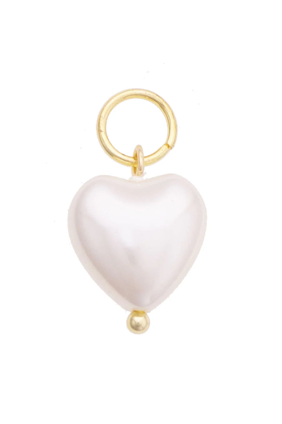 Pearl Heart Charm in Ivory