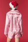 Pink Christmas Satin PJ Set