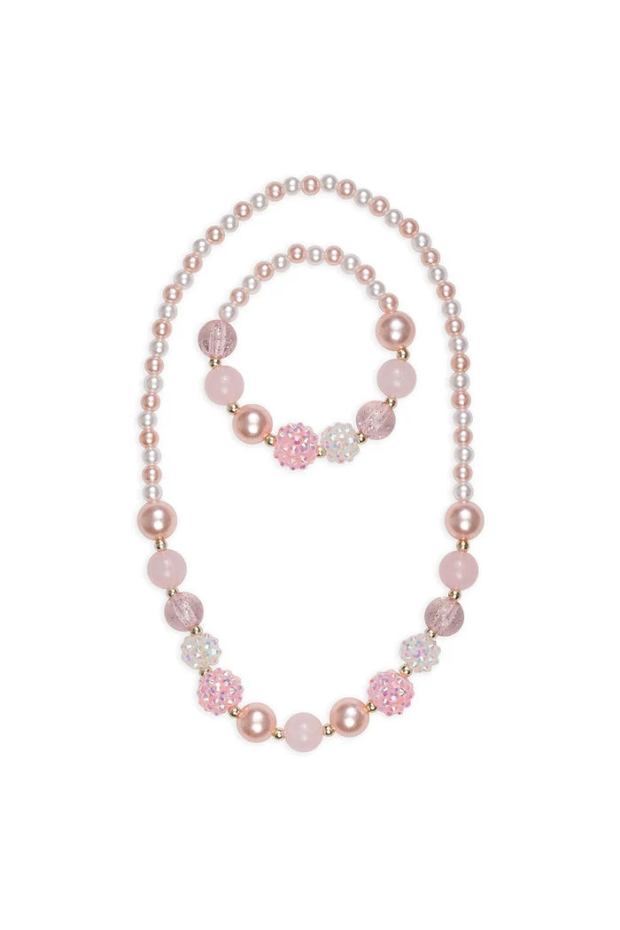 GP Pinky Pearl Necklace & Bracelet Set